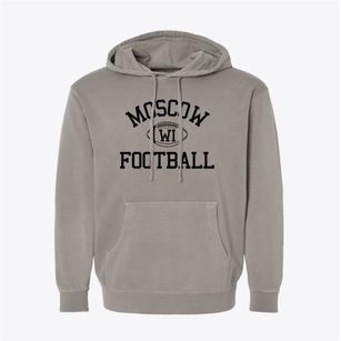 Moscow Wisconsin Football Pigment-Dyed Hoodie