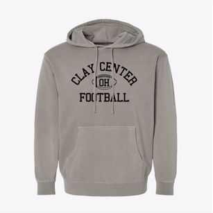 Clay Center Ohio Football Pigment-Dyed Hoodie