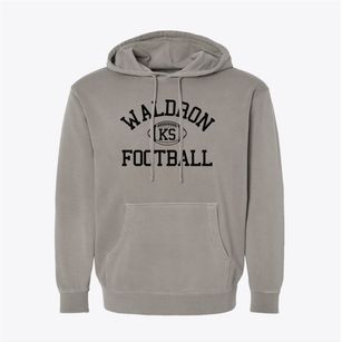 Waldron Kansas Football Pigment-Dyed Hoodie