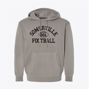 Somerville Massachusetts Football Pigment-Dyed Hoodie