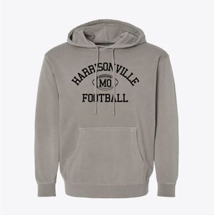 Harrisonville Missouri Football Pigment-Dyed Hoodie
