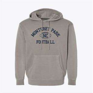 Monterey Park North Carolina Football Pigment-Dyed Hoodie