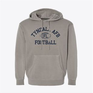 Tyndall Afb Florida Football Pigment-Dyed Hoodie