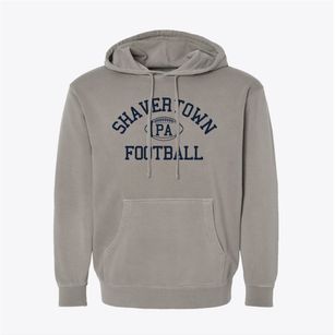 Shavertown Pennsylvania Football Pigment-Dyed Hoodie