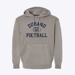 Durand Wisconsin Football Pigment-Dyed Hoodie