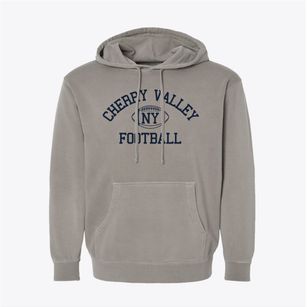 Cherry Valley New York Football Pigment-Dyed Hoodie