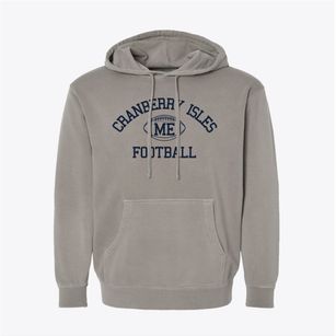 Cranberry Isles Maine Football Pigment-Dyed Hoodie