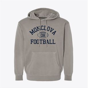 Monclova Ohio Football Pigment-Dyed Hoodie