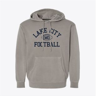 Lake City Missouri Football Pigment-Dyed Hoodie
