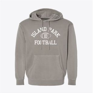 Island Park Idaho Football Pigment-Dyed Hoodie