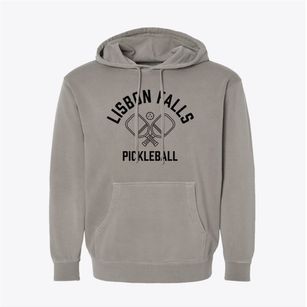 Lisbon Falls Maine Pickleball Pigment-Dyed Hoodie