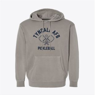 Tyndall Afb Florida Pickleball Pigment-Dyed Hoodie