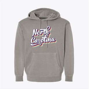  North Carolina Retro Candy Vibes Pigment-Dyed Hoodie