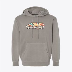  North Carolina Retro Art Pigment-Dyed Hoodie