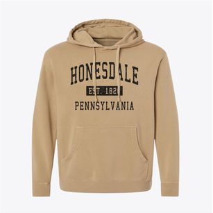 Honesdale Pennsylvania Classic Established Pigment-Dyed Hoodie