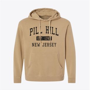 Pill Hill New Jersey Classic Established Pigment-Dyed Hoodie