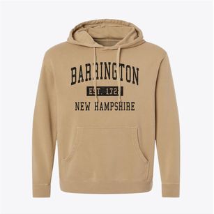 Barrington New Hampshire Classic Established Pigment-Dyed Hoodie