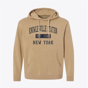 Knowlesville Station New York Classic Established Pigment-Dyed Hoodie