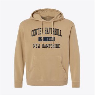 Center Haverhill New Hampshire Classic Established Pigment-Dyed Hoodie