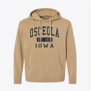 Osceola Iowa Classic Established Pigment-Dyed Hoodie