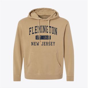 Flemington New Jersey Classic Established Pigment-Dyed Hoodie