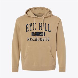 Rye Hill Massachusetts Classic Established Pigment-Dyed Hoodie