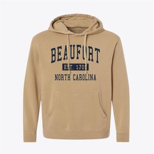 Beaufort North Carolina Classic Established Pigment-Dyed Hoodie