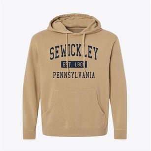 Sewickley Pennsylvania Classic Established Pigment-Dyed Hoodie