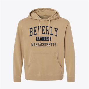 Beverly Massachusetts Classic Established Pigment-Dyed Hoodie