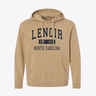 Lenoir North Carolina Classic Established Pigment-Dyed Hoodie