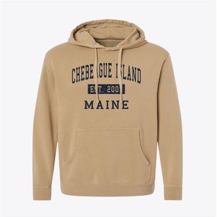 Chebeague Island Maine Classic Established Pigment-Dyed Hoodie