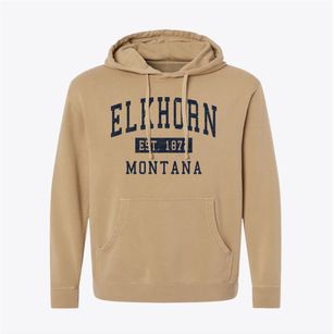 Elkhorn Montana Classic Established Pigment-Dyed Hoodie