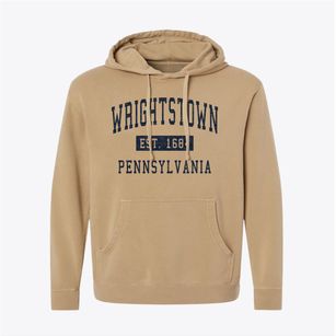 Wrightstown Pennsylvania Classic Established Pigment-Dyed Hoodie