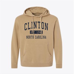 Clinton North Carolina Classic Established Pigment-Dyed Hoodie