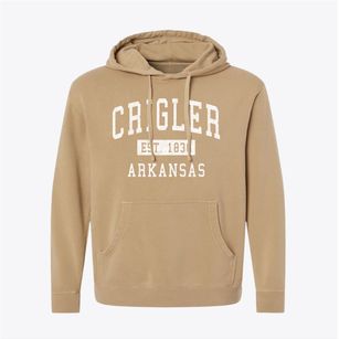 Crigler Arkansas Classic Established Pigment-Dyed Hoodie