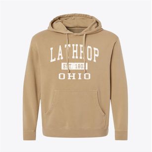 Lathrop Ohio Classic Established Pigment-Dyed Hoodie