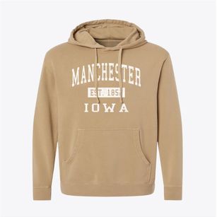 Manchester Iowa Classic Established Pigment-Dyed Hoodie