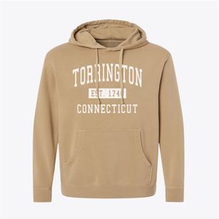 Torrington Connecticut Classic Established Pigment-Dyed Hoodie