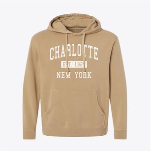 Charlotte New York Classic Established Pigment-Dyed Hoodie