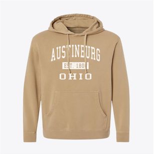 Austinburg Ohio Classic Established Pigment-Dyed Hoodie