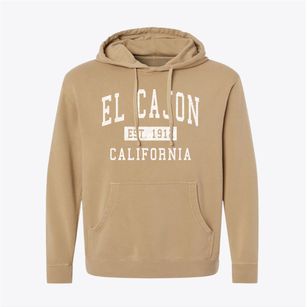 El Cajon California Classic Established Pigment-Dyed Hoodie