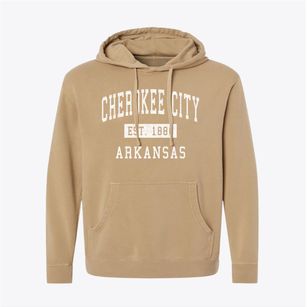 Cherokee City Arkansas Classic Established Pigment-Dyed Hoodie