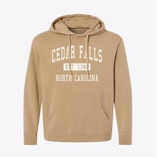 Cedar Falls North Carolina Classic Established Pigment-Dyed Hoodie