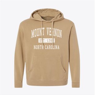 Mount Vernon North Carolina Classic Established Pigment-Dyed Hoodie