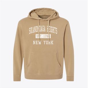 Skanondaga Heights New York Classic Established Pigment-Dyed Hoodie