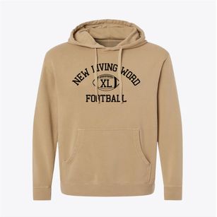 New Living Word School Classic Football Pigment-Dyed Hoodie