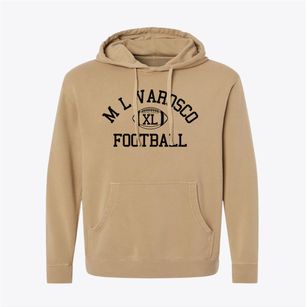 M L Varisco-rogers Charter School Classic Football Pigment-Dyed Hoodie