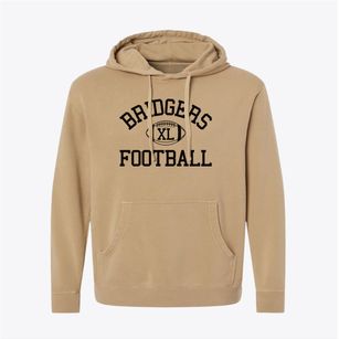 Bridgers High School Classic Football Pigment-Dyed Hoodie