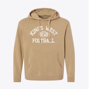 King's West School Classic Football Pigment-Dyed Hoodie