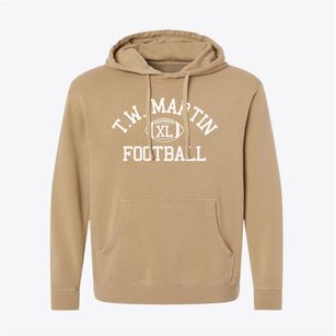 Thomas W Martin High School Classic Football Pigment-Dyed Hoodie
